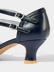 Joe Browns Blue Double Strap Vintage PU Mary Janes Shoes - Image 3 of 3