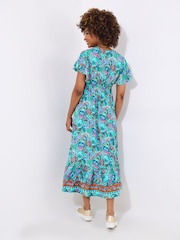 Joe Browns Blue Boho Border Print Maxi Dress - Image 3 of 5