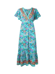 Joe Browns Blue Boho Border Print Maxi Dress - Image 5 of 5