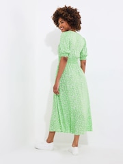 Joe Browns Green Puff Sleeve Daisy Maxi Dress - Image 3 of 5