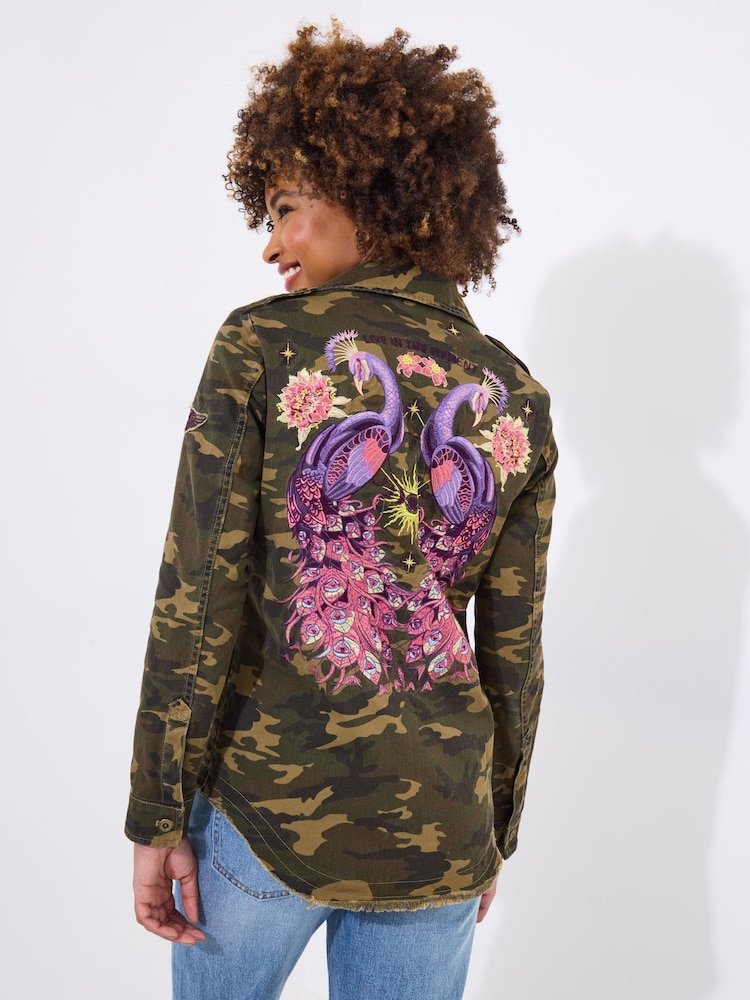 Куртка с камуфляжным принтом и вышивкой Joe Browns Boutique - Image 2 of 7