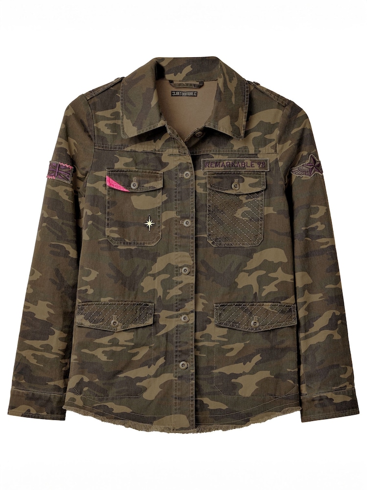 Joe Browns Green Boutique Embroidered Camo Jacket - Image 6 of 7