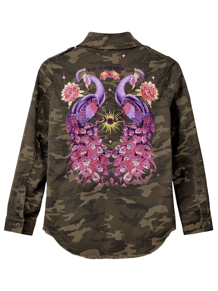 Куртка с камуфляжным принтом и вышивкой Joe Browns Boutique - Image 7 of 7