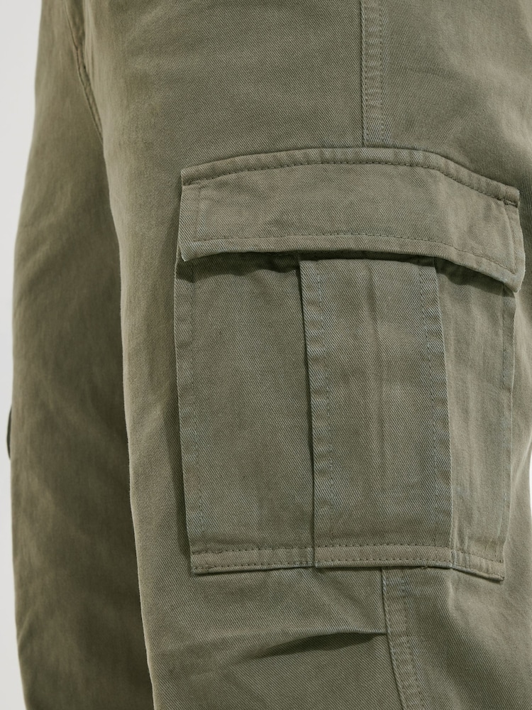 Joe Browns Green Relaxed Fit Cargo 100% Cotton Joggers - Image 4 of 4