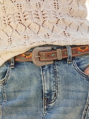 Joe Browns Brown Laser Detail Western Belt - Image 1 of 5