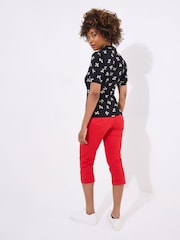 Joe Browns Black Bow Print Jersey Top - Image 2 of 5