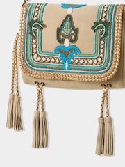 Joe Browns Natural Braided Suede Beaded Cross-Body Bag - Image 3 of 3