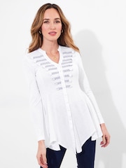 Joe Browns White Epaulette Military Style Tunic - Image 1 of 5