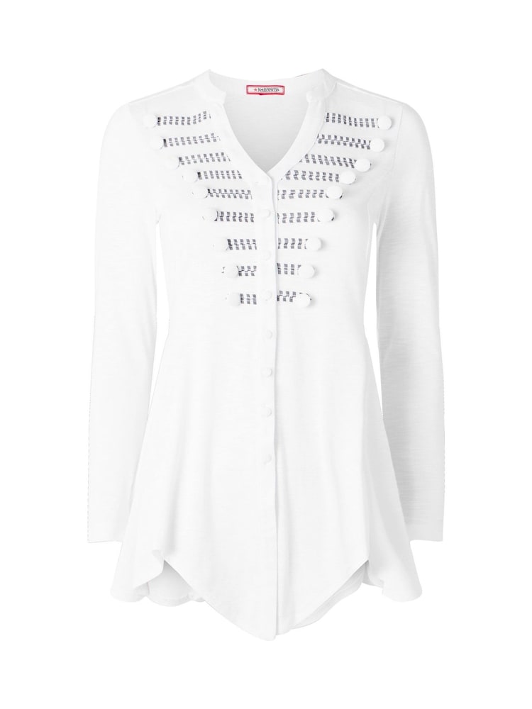 Joe Browns White Epaulette Military Style Tunic - Image 2 of 5