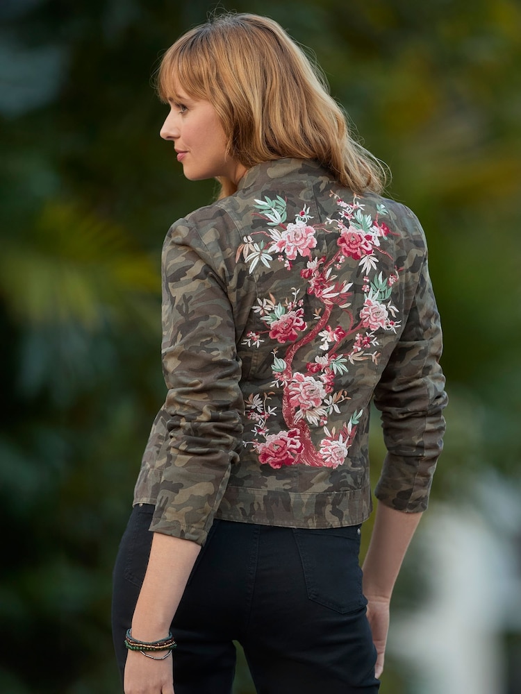 Куртка с камуфляжным принтом и цветочным принтом Joe Browns Boutique - Image 2 of 8