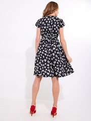 Joe Browns Black Bow Print Knee Length Dress - Image 2 of 5