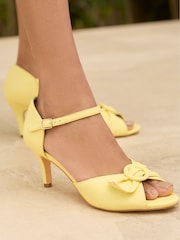 Joe Browns Yellow Buckle Detail Open Toe Heels - Image 2 of 6
