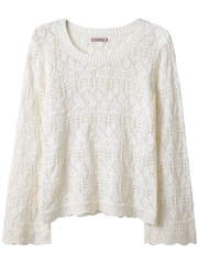 Joe Browns Cream Flared Sleeve Open 100% Cotton Jumper - Image 7 of 7