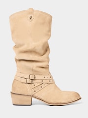 Joe Browns Natural Slouchy Suede Buckle Boots - Image 1 of 6
