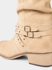 Joe Browns Natural Slouchy Suede Buckle Boots - Image 6 of 6
