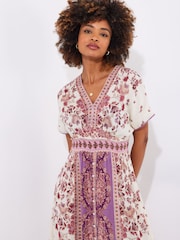 Joe Browns Purple Floral Border Print Maxi Dress - Image 3 of 4