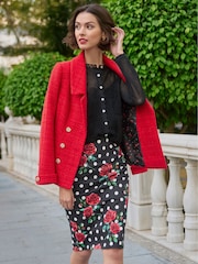 Joe Browns Black Sheer Rose Lace Cardigan - Image 6 of 7