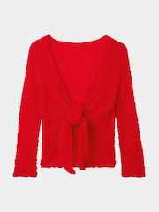 Joe Browns Red Lightweight Popcorn Knit 3/4 Cardigan - Image 5 of 6