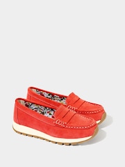 Joe Browns Orange Sporty Suede Loafers - Image 3 of 4