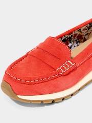 Joe Browns Orange Sporty Suede Loafers - Image 4 of 4