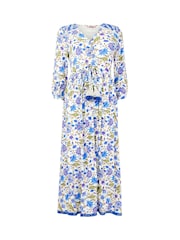 Joe Browns Blue Sequin Floral Maxi Dress - Image 7 of 7