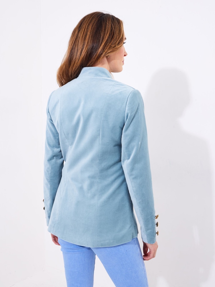 Joe Browns Blue Moleskin Military Jacket - Image 4 of 4