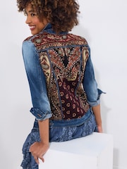 Joe Browns Limited Edition Customised Beaded Back Denim Jacket - Image 5 of 8