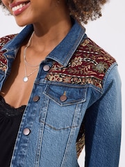 Joe Browns Limited Edition Customised Beaded Back Denim Jacket - Image 6 of 8