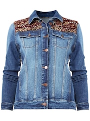 Joe Browns Limited Edition Customised Beaded Back Denim Jacket - Image 7 of 8