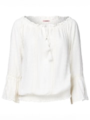 Joe Browns White Shirred Hem Broderie Top - Image 5 of 5