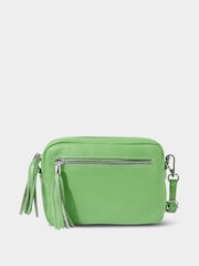 Joe Browns Bright Green Mini Leather Cross-Body Bag - Image 1 of 3