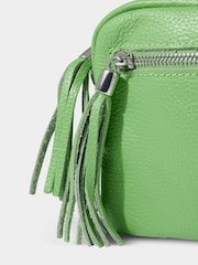 Joe Browns Bright Green Mini Leather Cross-Body Bag - Image 3 of 3