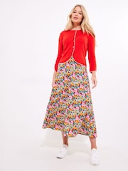Joe Browns Red Lightweight Spring Floral Maxi Skirt - Image 2 of 6