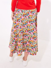 Joe Browns Red Lightweight Spring Floral Maxi Skirt - Image 4 of 6