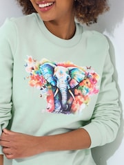 Joe Browns Elephant Graphic 100% Cotton Sweatshirt - صورة 4 من 5