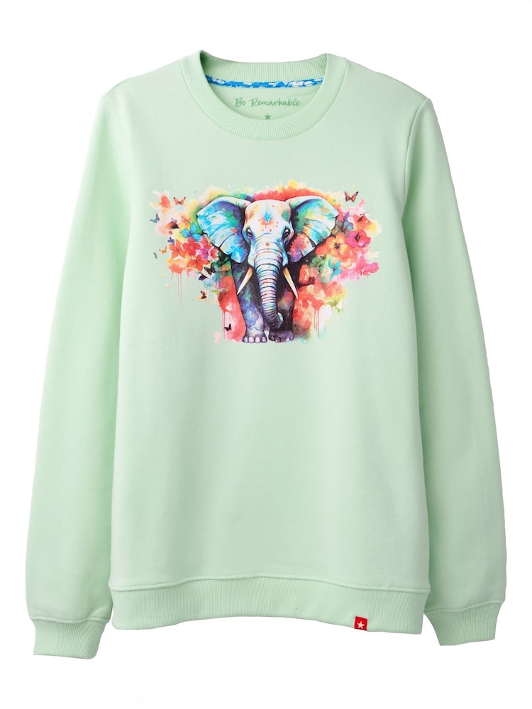 Joe Browns Elephant Graphic 100% Cotton Sweatshirt - صورة 5 من 5