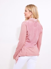 Joe Browns Pink Floral Embroidered Jersey shirt - Image 4 of 7