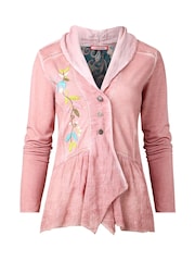 Joe Browns Pink Floral Embroidered Jersey shirt - Image 7 of 7