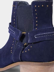 Joe Browns Blue Studded Premium Suede Western Ankle Boots - Image 5 of 5