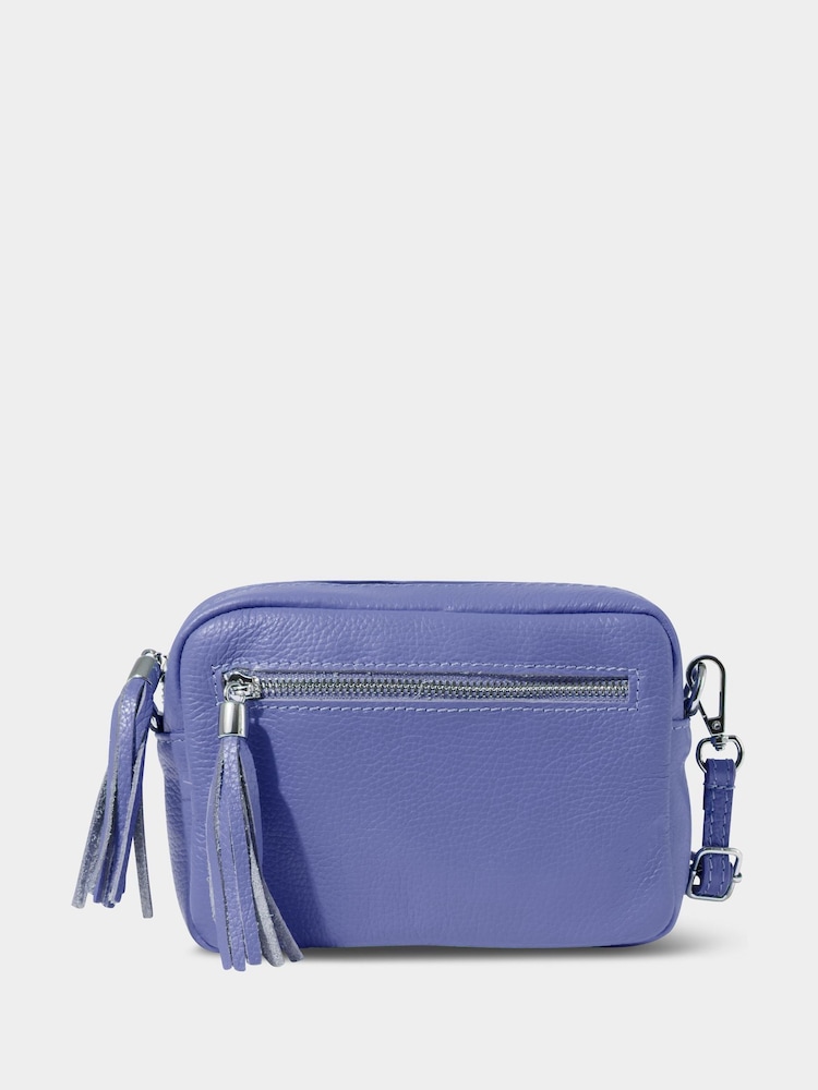 Joe Browns Purple Mini Leather Cross-Body Bag - Image 1 of 3