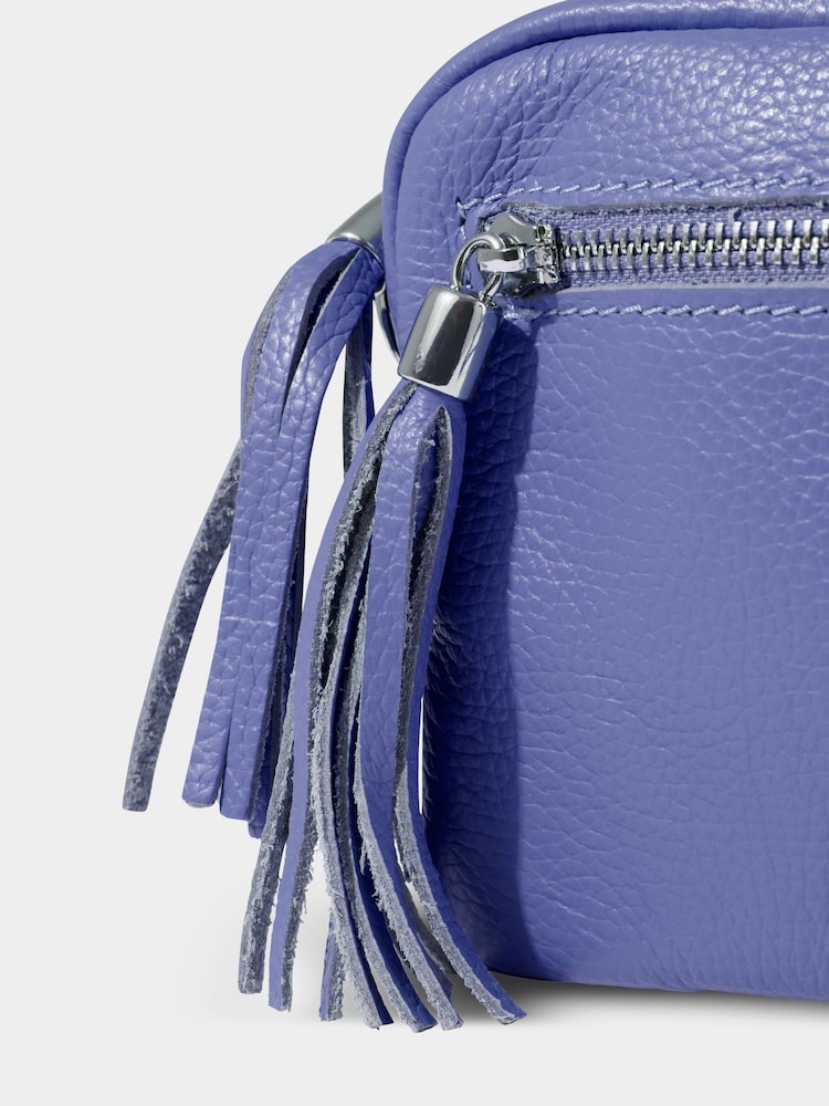 Joe Browns Purple Mini Leather Cross-Body Bag - Image 3 of 3