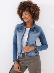Joe Browns Blue Limited Edition Bird Appliqué Denim Jacket - Image 1 of 6