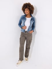 Joe Browns Blue Limited Edition Bird Appliqué Denim Jacket - Image 3 of 6