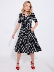 Joe Browns Black Polka Knee Jersey - Image 2 of 7