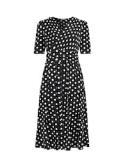 Joe Browns Black Polka Knee Jersey - Image 7 of 7