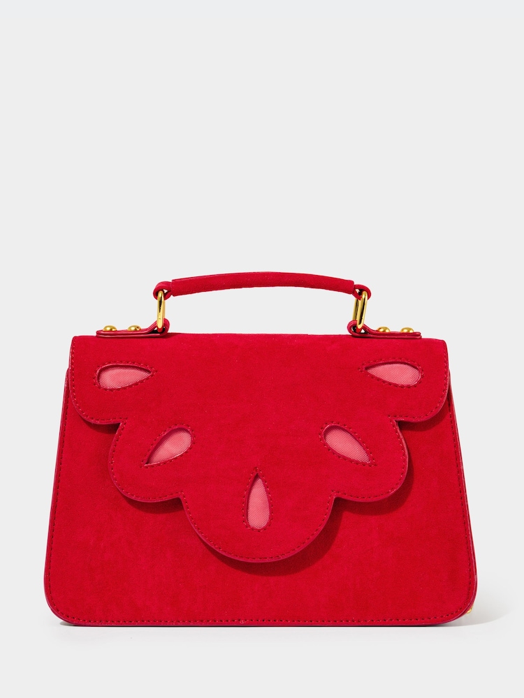 Joe Browns Red Scalloped Flap Front Bag - Image 1 of 6