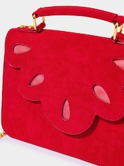 Joe Browns Red Scalloped Flap Front Bag - Image 3 of 6