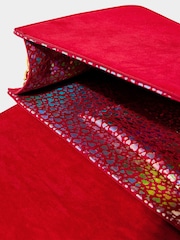 Joe Browns Red Scalloped Flap Front Bag - Image 4 of 6