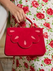 Joe Browns Red Scalloped Flap Front Bag - Image 5 of 6