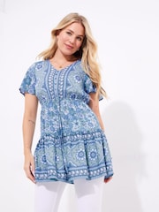 Joe Browns Floral Border Tie-Waist Tunic - Imagen 1 de 5